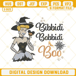 cinderella halloween machine embroidery design file