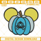Cinderella Princess Pumpkin Mickey Ears Embroidery Design, Cinderella Halloween Embroidery File.jpg