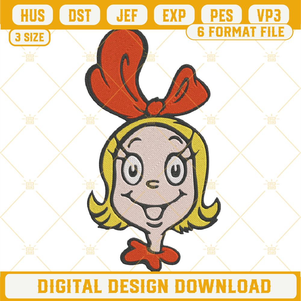Cindy Lou Who Face Embroidery Design File.png