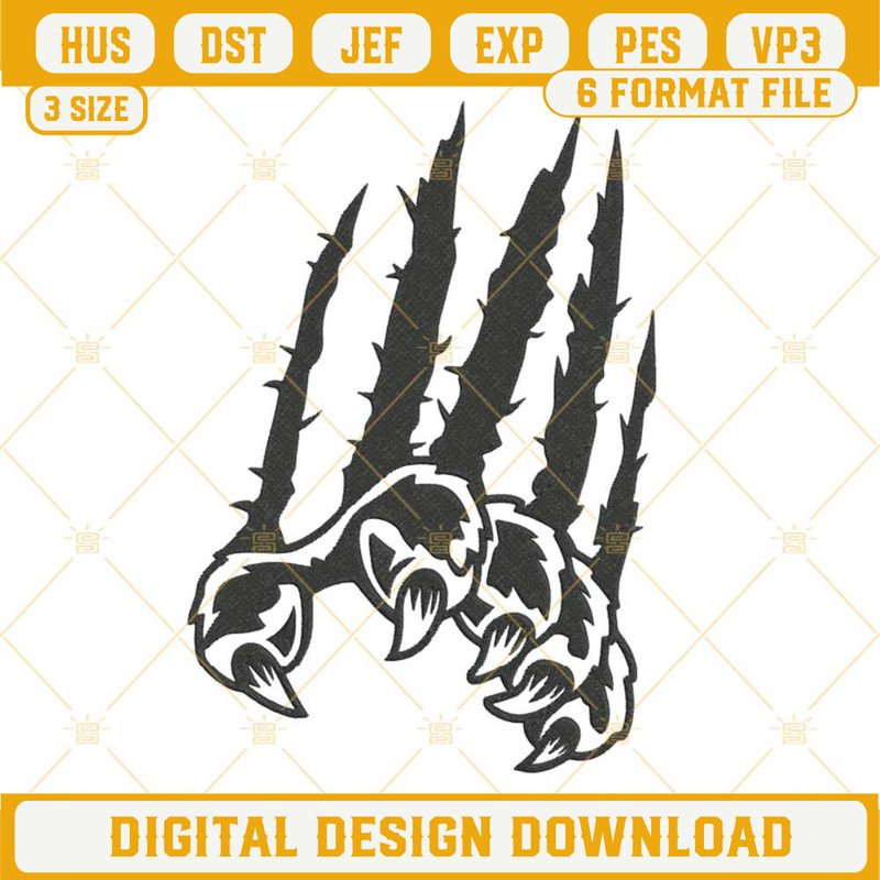 Claw Marks Embroidery Designs, Wild Animal Scratches Embroidery Pattern, Beast Embroidery Files.jpg