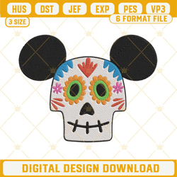 Coco Mickey Ears Embroidery Design Files