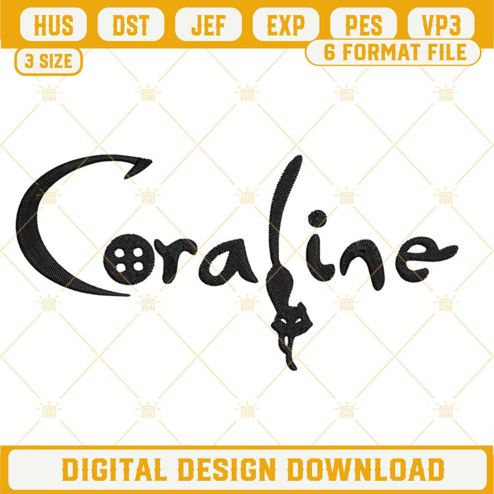 Coraline Logo Cat Machine Embroidery Design File.jpg