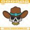Cowboy Skull Skellington Embroidery Designs, Western Cowboy Halloween Machine Embroidery Files.jpg