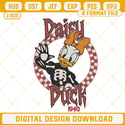 daisy duck halloween embroidery designs, disney halloween embroidery files