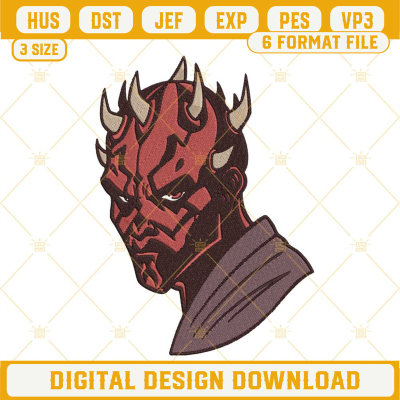 Darth Maul Embroidery Design, The Dathomirian Star Wars Embroidery File.jpg