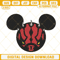 Darth Maul Mickey Ears Machine Embroidery Designs, Disney Star Wars Embroidery Pattern Files.jpg