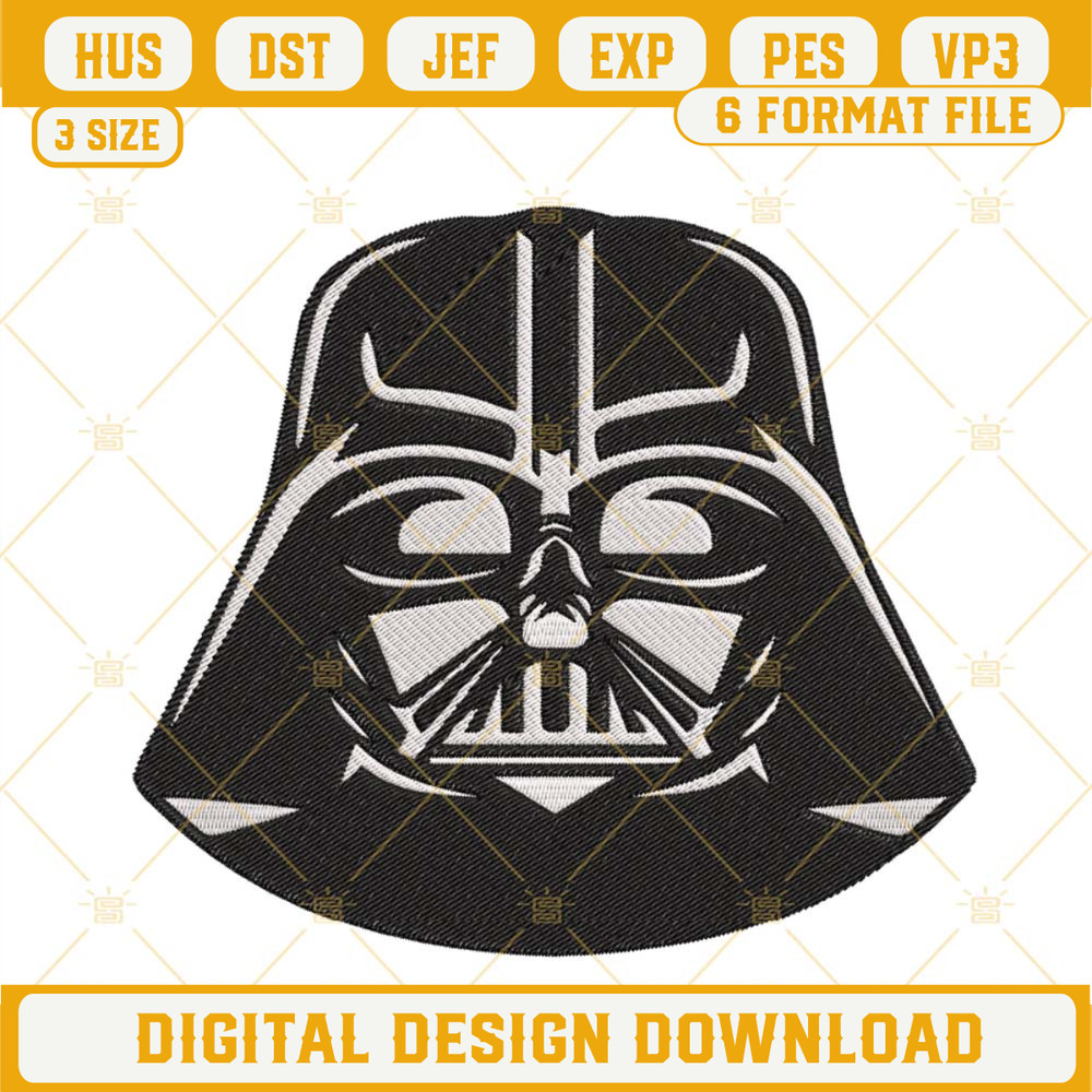 Darth Vader Head Embroidery Designs, Star Wars Embroidery Files.jpg