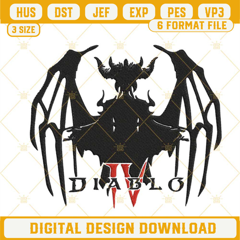 Diablo 4 Embroidery Designs, Video Game Machine Embroidery Files.jpg