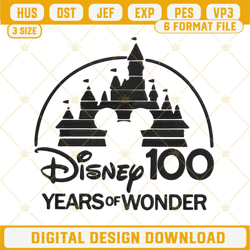 disney 100 years of wonder mickey ears embroidery designs, disney world embroidery files