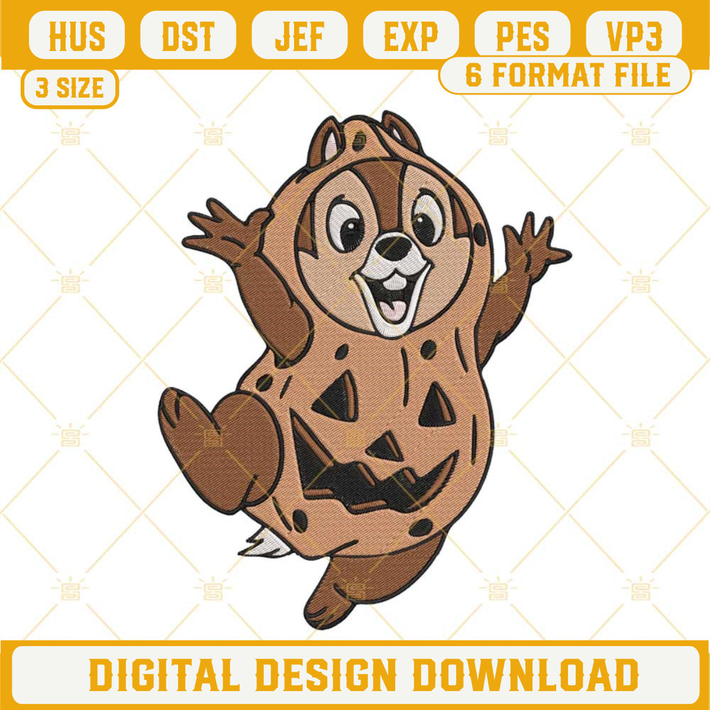 Disney Chip Peanut Halloween Embroidery Designs.jpg