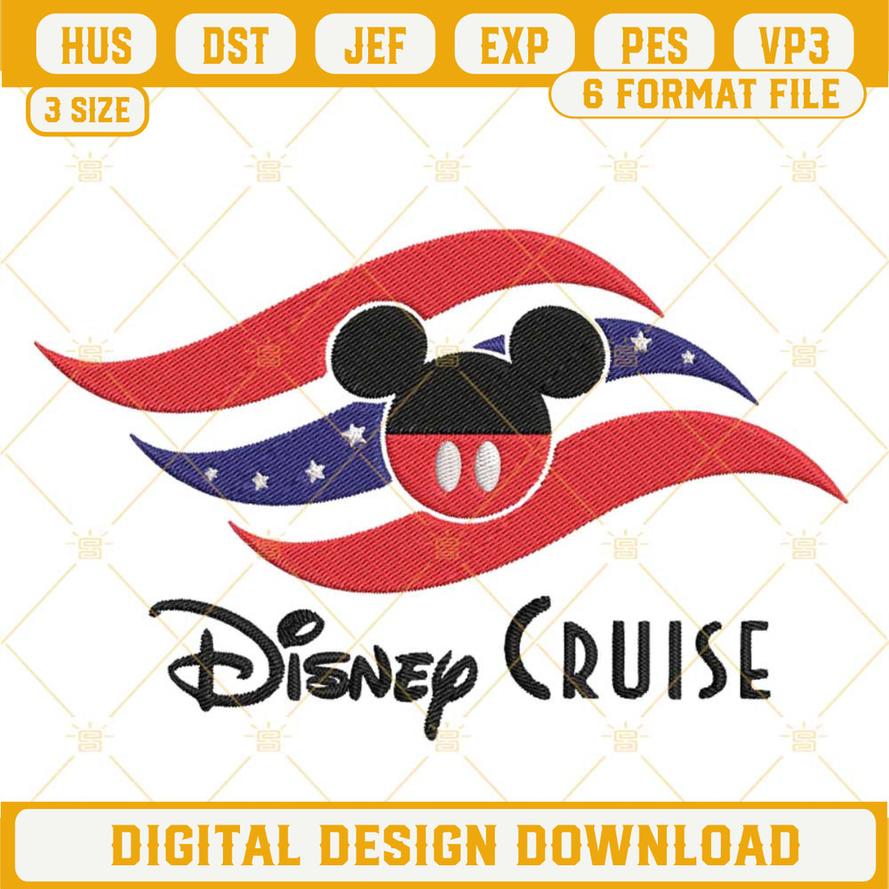 Disney Cruise US Flag Machine Embroidery Designs, Family Vacation Embroidery Pattern Files.jpg