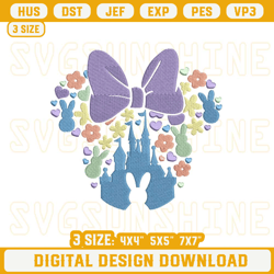 disney easter embroidery designs, easter minnie ears embroidery pattern