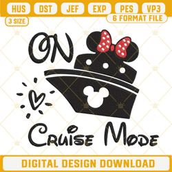 disney on cruise mode embroidery file, disney cruise embroidery design