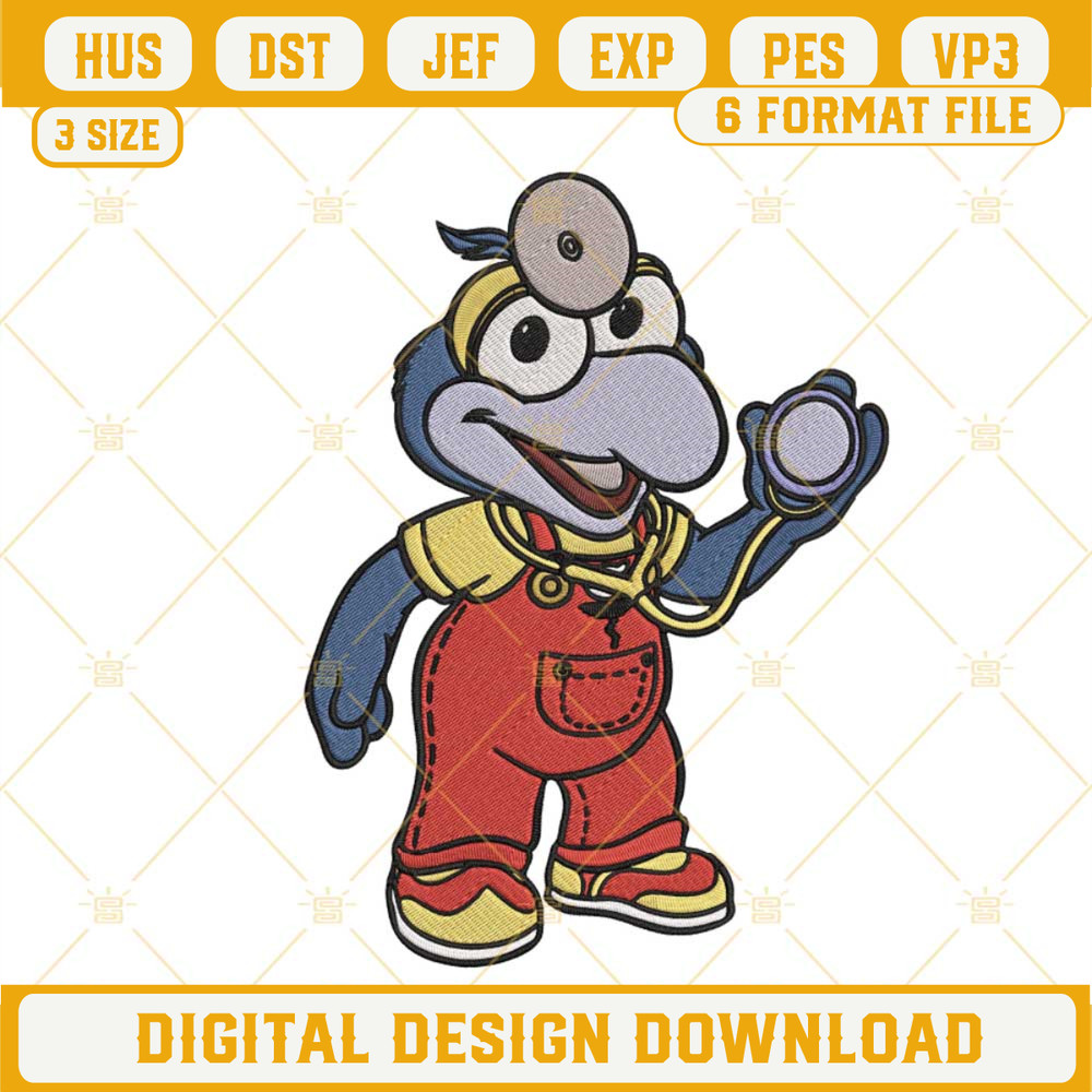 Doctor Gonzo Muppet Embroidery Design, The Muppets Embroidery File.jpg