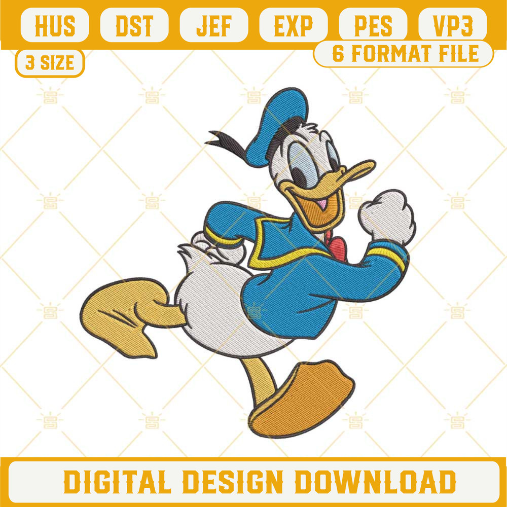 Donald Duck Embroidery Design, Cartoon Characters Embroidery File.jpg