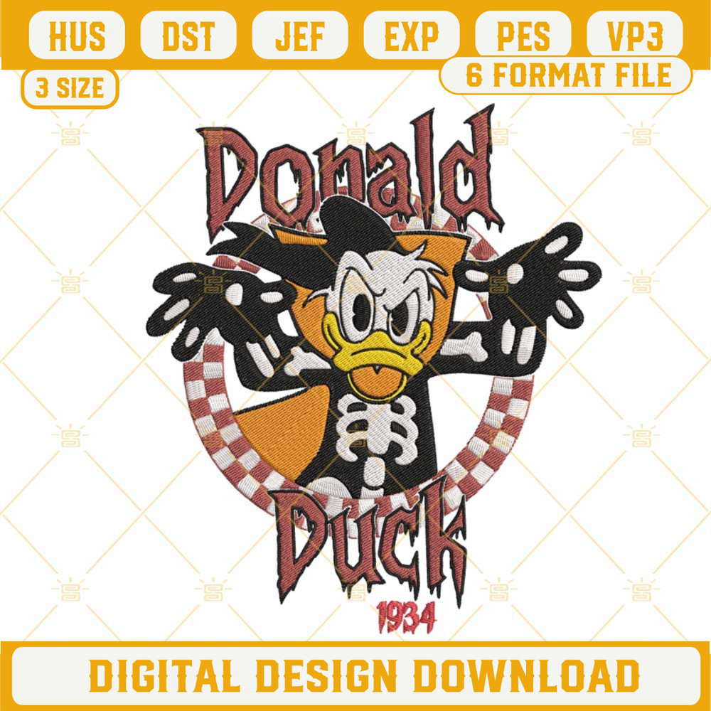 Donald Duck Halloween 1934 Embroidery Designs For Machine.jpg