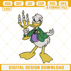 donald duck haunted mansion embroidery designs, donald halloween movie embroidery pattern files