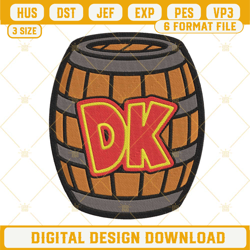 donkey kong game logo embroidery design files