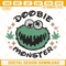 Doobie Monster Weed Embroidery Design, Funny Weed Embroidery File.jpg
