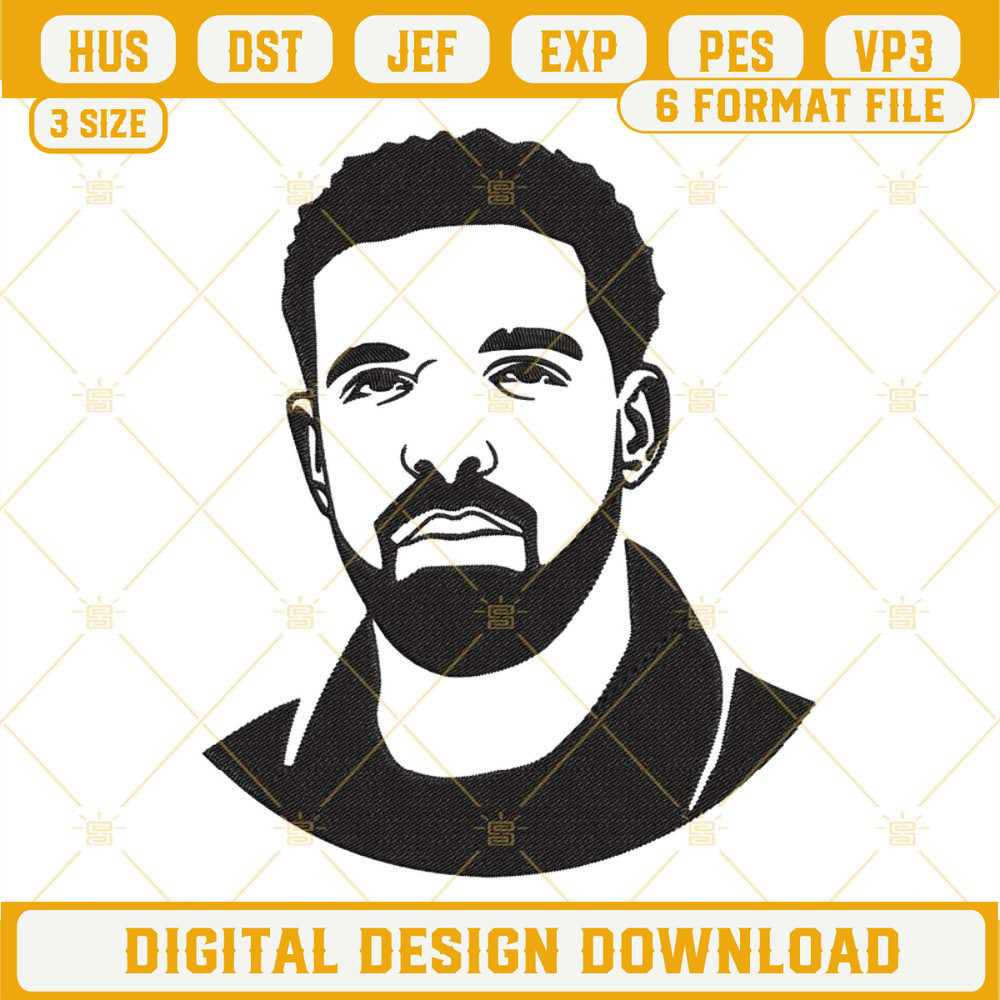 Drake Embroidery Files, Rapper Machine Embroidery Designs.jpg