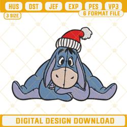 eeyore christmas embroidery design, winnie the pooh embroidery design files