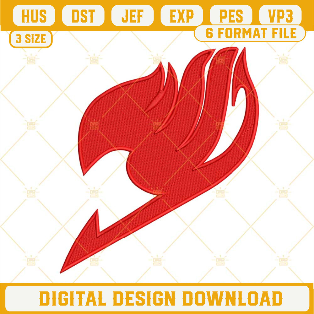Fairy Tail Logo Embroidery Designs, Fairy Tail Embroidery Design File.jpg