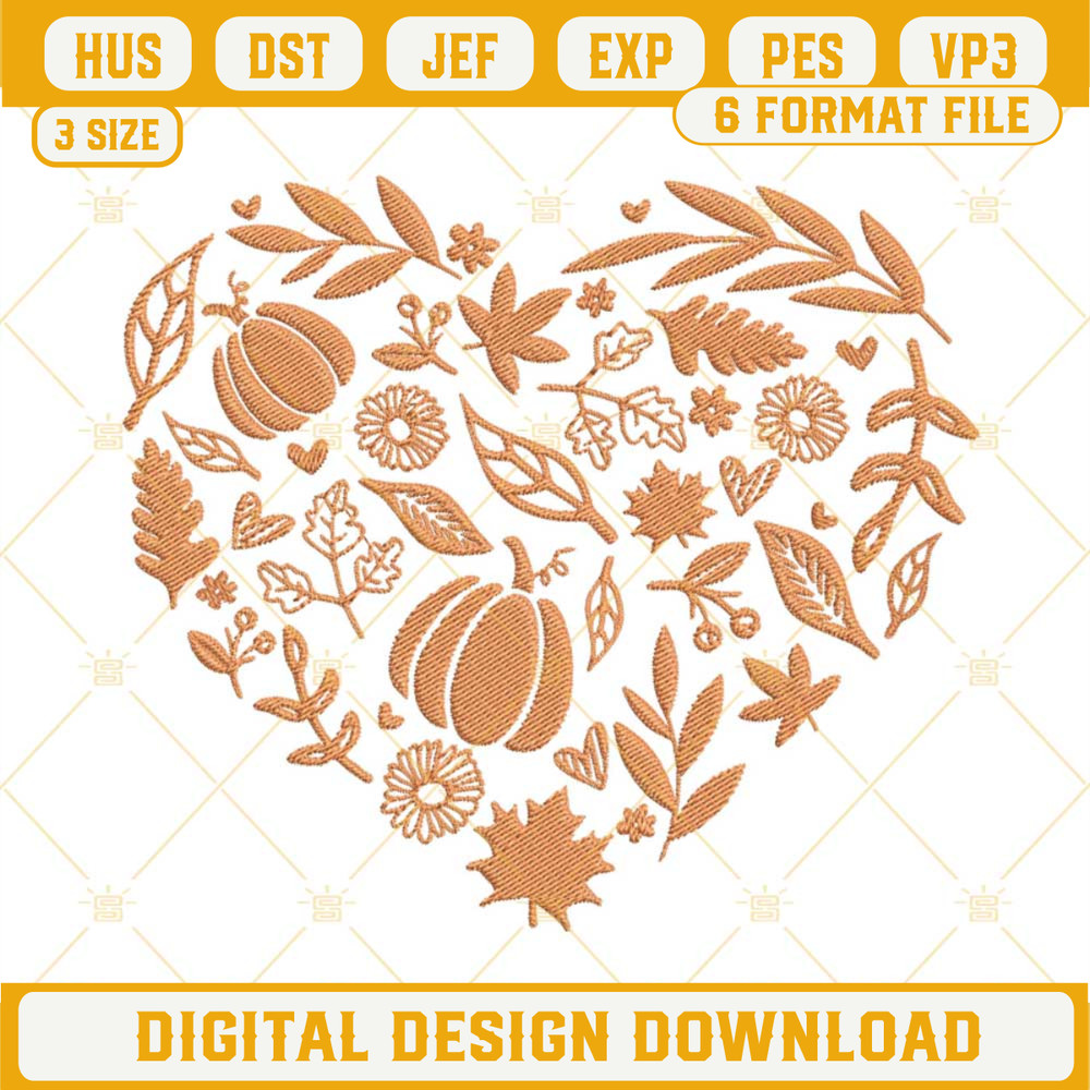 Fall Heart Embroidery Designs, Autumn Heart Embroidery Design Files.jpg