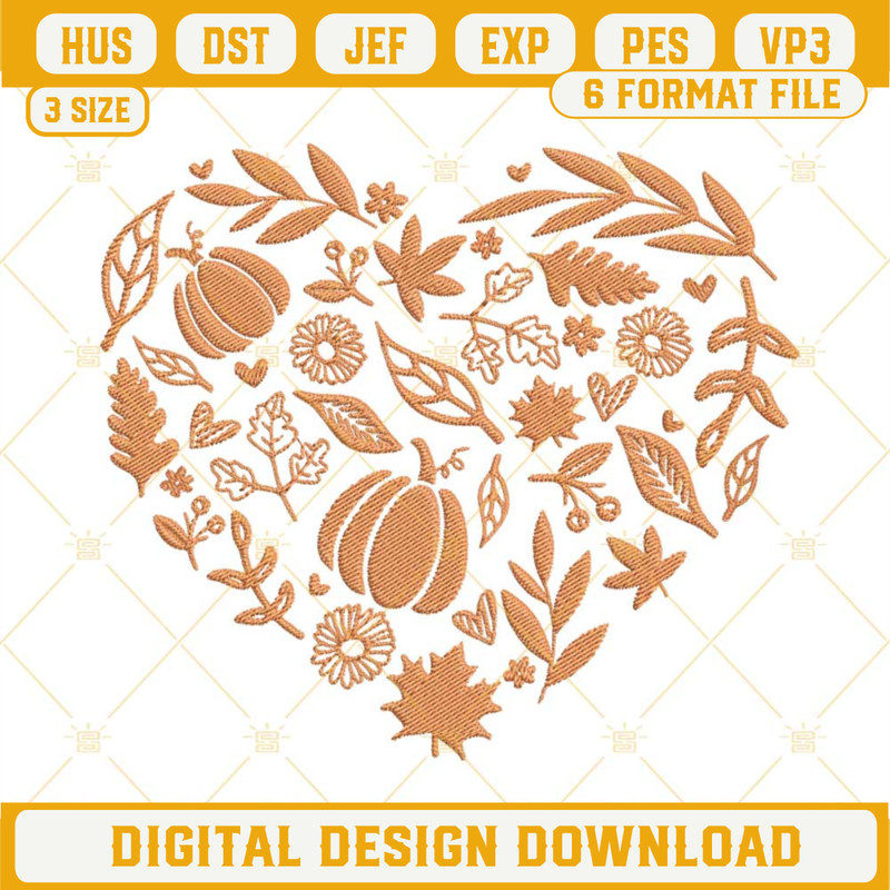 Fall Heart Embroidery Designs, Autumn Heart Embroidery Design Files.jpg