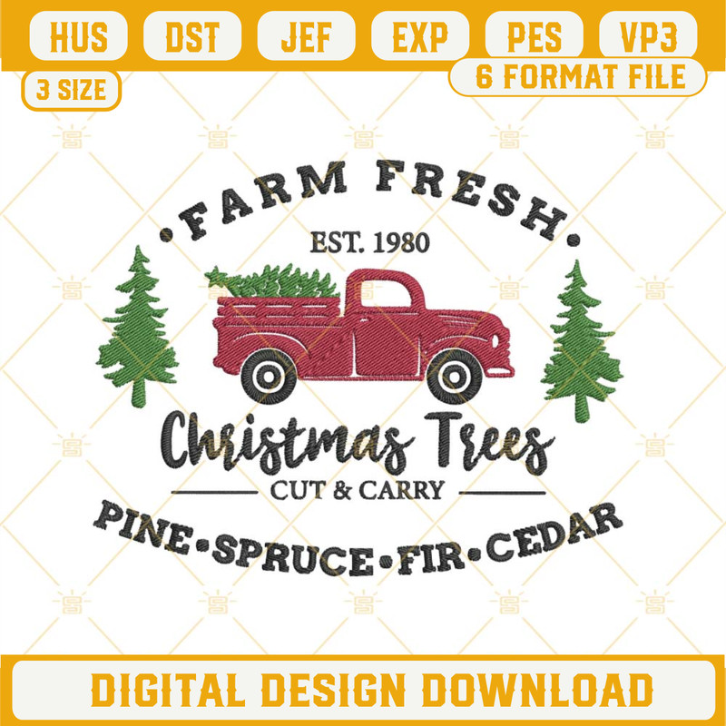 Farm Fresh Christmas Trees Embroidery Design File.jpg