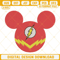 Flash Superhero Mouse Ears Embroidery Design File.jpg