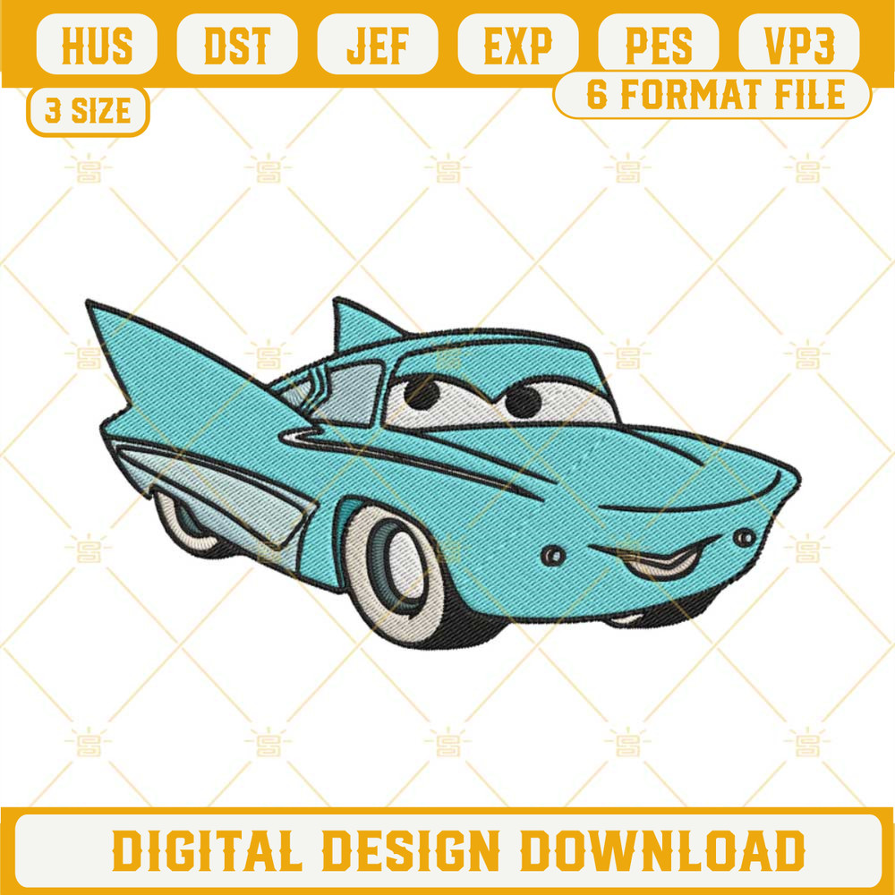Flo Disney Cars Embroidery Designs, 1957 GM Motorama Show Car Cartoon Embroidery Files.jpg