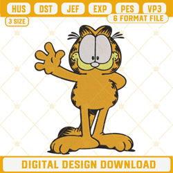 Garfield Cat Embroidery Files, Garfield And Friends Embroidery Designs