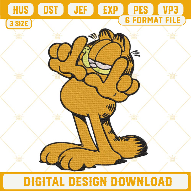 Garfield Embroidery Design, Garfield And Friends Machine Embroidery Files.jpg