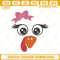 Girl Turkey Face Bow Machine Embroidery Design File.jpg