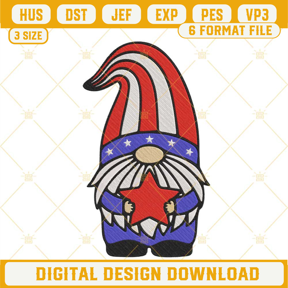 Gnome 4th Of July Machine Embroidery Design Files.jpg