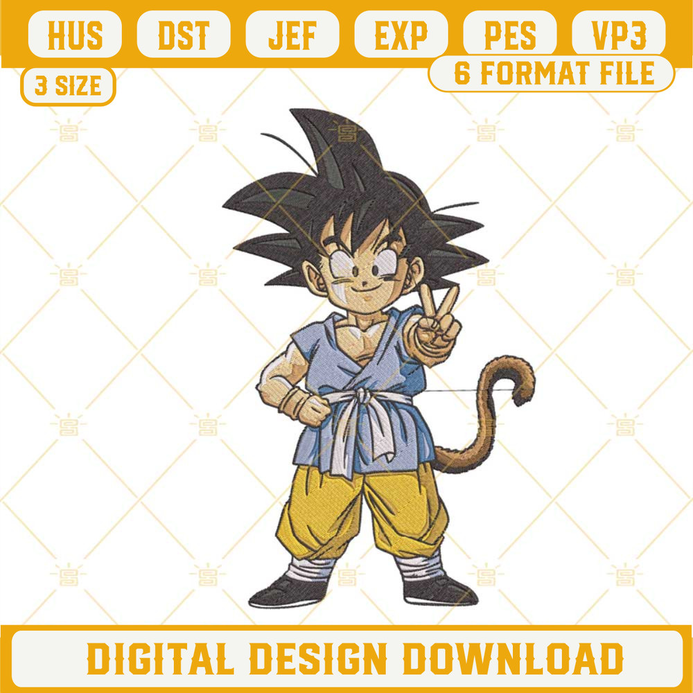 Goku Embroidery Designs, Dragon Ball GT Kakarot Embroidery Files.jpg