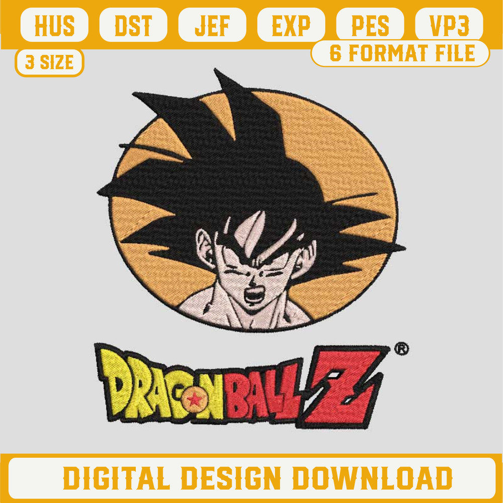 Goku Machine Embroidery Design, Dragon Ball Embroidery Design.jpg