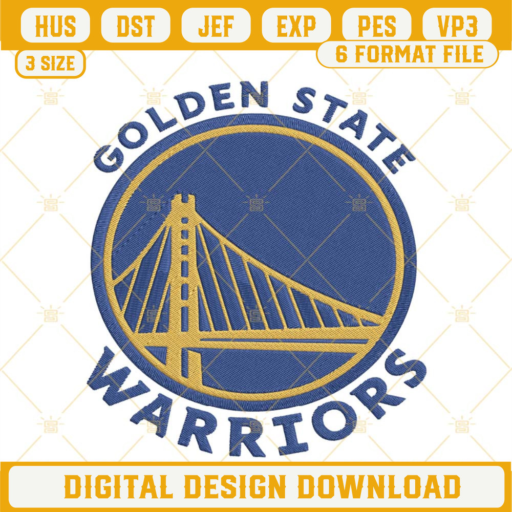 Golden State Warriors Embroidery Designs, NBA Team Embroidery File.jpg