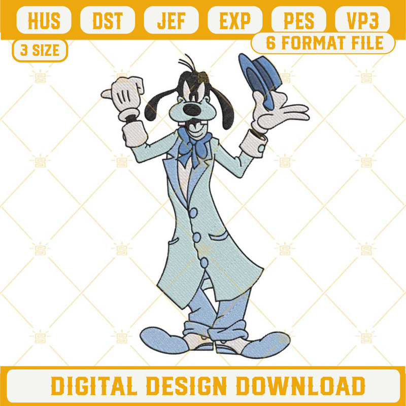 Goofy Hitchhiking Ghosts Embroidery Designs, Disney Goofy Haunted Mansion Embroidery Pattern Files.jpg