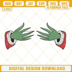 grinch boob hand embroidery design files, funny grinch christmas machine embroidery