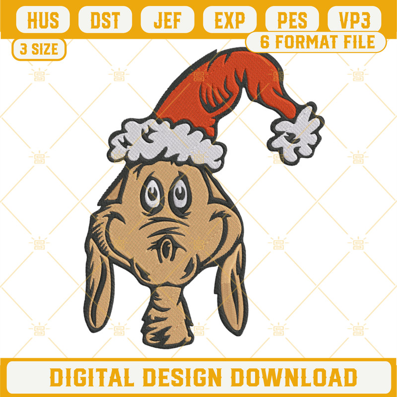 Grinch Dog Christmas Embroidery Design File.png