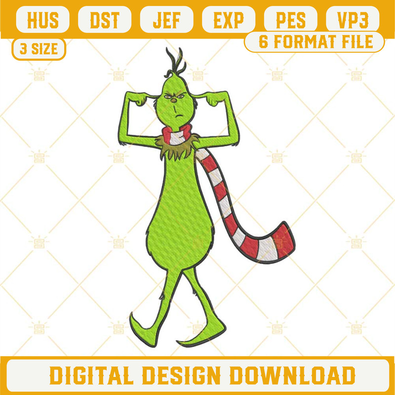 Grinch Embroidery Design, Grinch Embroidery Pattern.jpg