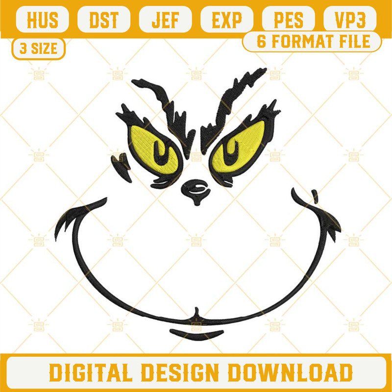 Grinch Face Machine Embroidery Design File 2.jpg