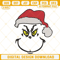 Grinch Face Santa Hat Embroidery Design, Grinch Embroidery Machine Files.jpg