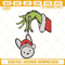 Grinch Holding Bad Bunny Logo Christmas Embroidery Design File.jpg