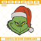 Grinch Santa Hat Christmas Embroidery Design File.jpg