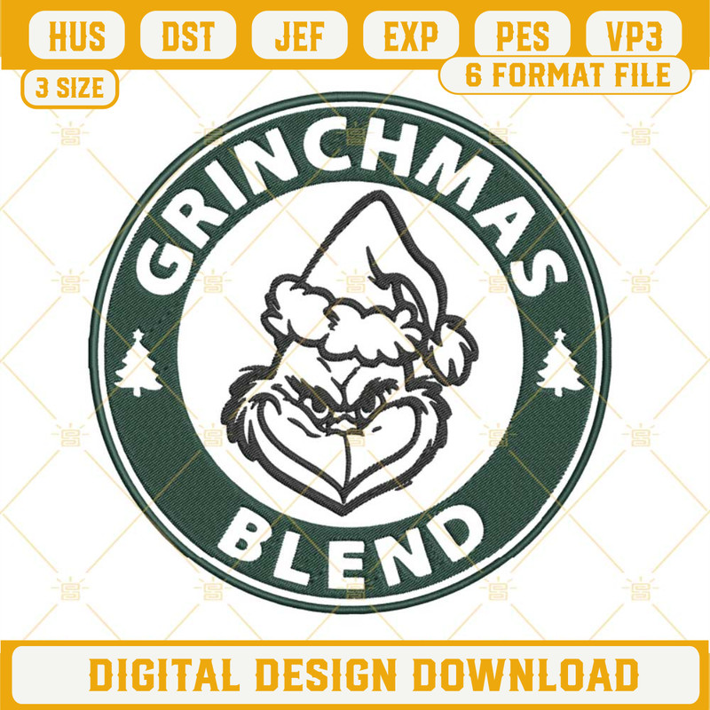GRINCHMAS BLEND Embroidery Designs, Grinch Christmas Embroidery Design File.jpg