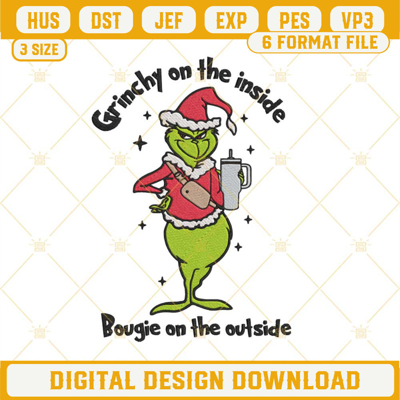 Grinchy On The Inside Bougie On The Outside Embroidery Design Files.jpg