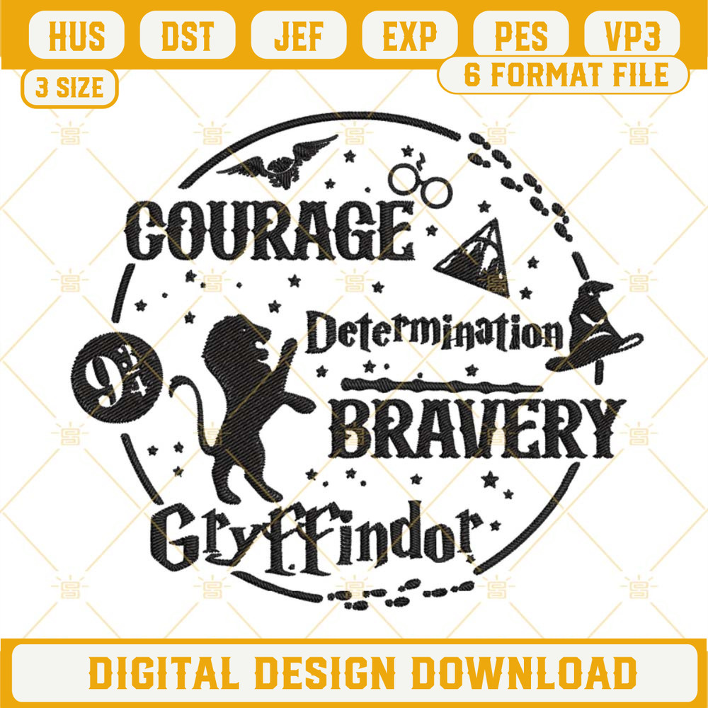 Gryffindor Embroidery Files, Wizardry House Machine Embroidery Designs.jpg