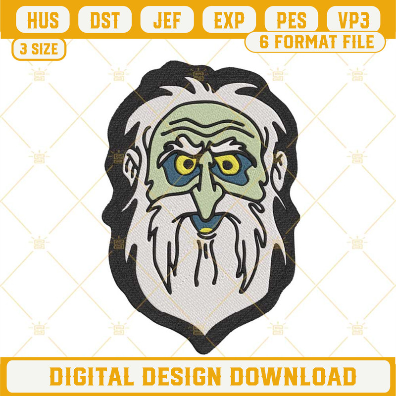 Gus Haunted Mansion Head Embroidery Designs, Hitchhiking Ghosts Embroidery Files.jpg